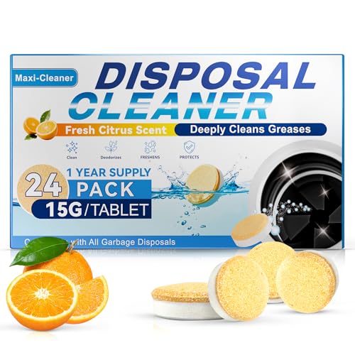 Maxi-Cleaner Garbage Disposal Cleaner Deodorizer Tablets 24 Pack Dishwasher cleaning