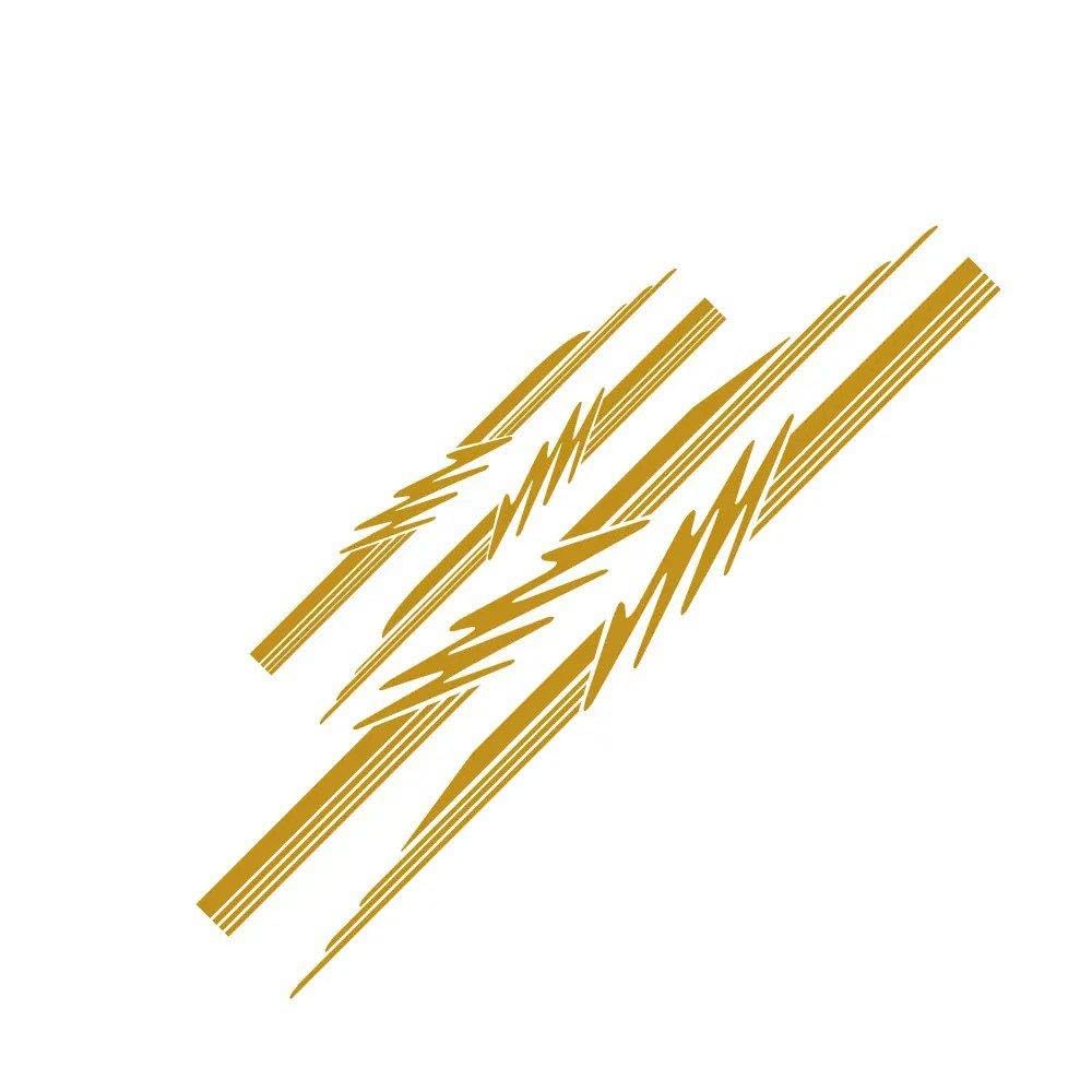 Bertdcx Matt Gold Auto Accessory Car Stickers Stripes Graphics For Motorhome Horsebox Caravan Rv Camper Van Body Decor Vinyl Decals Accessories(Matt Gold)