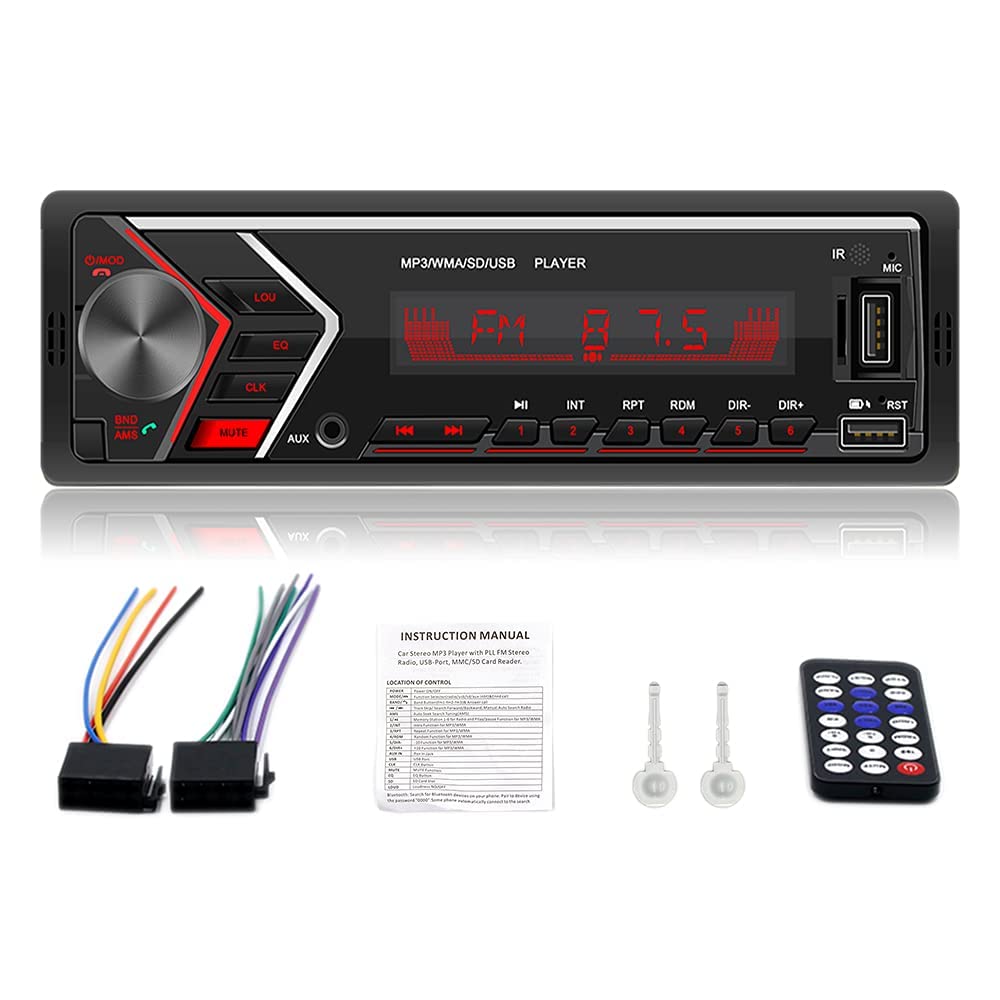 SOVLONG Car Stereo with Bluetooth Single Din in Dash Stereos for Car