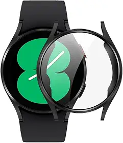 Kit Capa Case Bumper Preto Com Película 9D Para Galaxy Watch 4 40mm - Jodda
