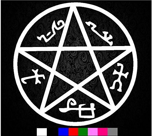Supernatural Devils Trap Symbol Sigil Vinyl Sticker Decal Pentagram Anti Possession (5.5