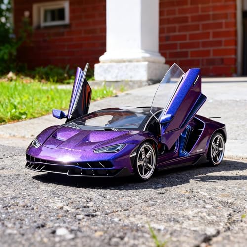 Carro modelo deportivo diecast 1:18 metálico con luces y sonidos miniatura 6
