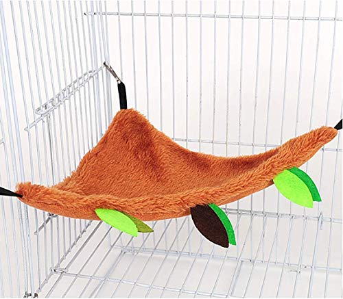 Hamster hangmat kleine dieren jungle hangend warm bed huis kooi nest accessoires bospatroon kooi speelgoed blad hangen tunnel en schommel voor Sugar Glider eekhoorntjes hamster spelen (5 stuks) - Image 5