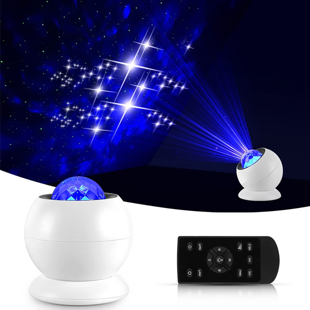 Proiettore a Luce Stellare, LED Rotazione Proiettore Lampada con Telecomando,10 modalità, per Adulti, Bambini, Feste, Regali, Natale, Decorazione della Casa