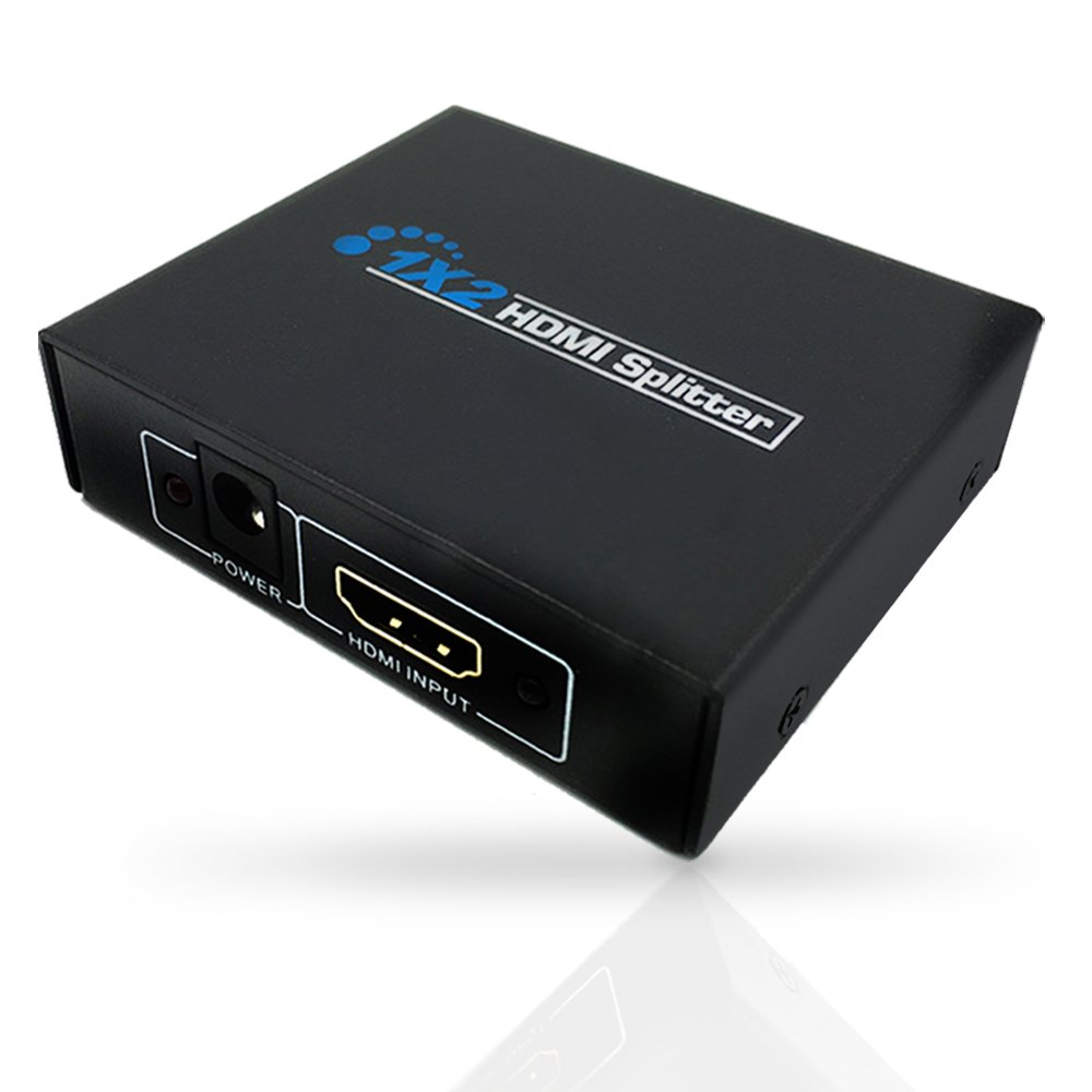 1x2 HDMI Splitter for Full HD 1080P Support 3D Hdmi Signal Splitter Hdmi Splitter 1 in 2 out with Power Supply