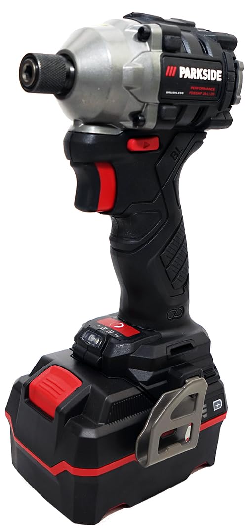 HEADNMORE® Bundle – PARKSIDE PERFORMANCE® 20 V – 1/4" akumulatorowa wkrętarka udarowa PDSSAP 20 + breloczek do kluczy (akumulator 2 x 4 Ah)