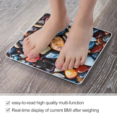 Báscula digital de baño Color Stones Hippie de vidrio templado miniatura 5