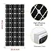DOKIO 100 Watt 18 Volt Monocrystalline Solar Panel High Efficiency Module Durable RV Marine Boat Off Grid