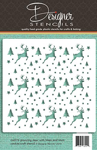 Prancing Reindeer Cookie and Craft Stencil CM076 by Designer Stencils