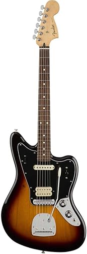 Fender Jugador Jaguar guitarra eléctrica, con 2 años de garantía, 3 colores Sunburst, diapasón Pau Ferro