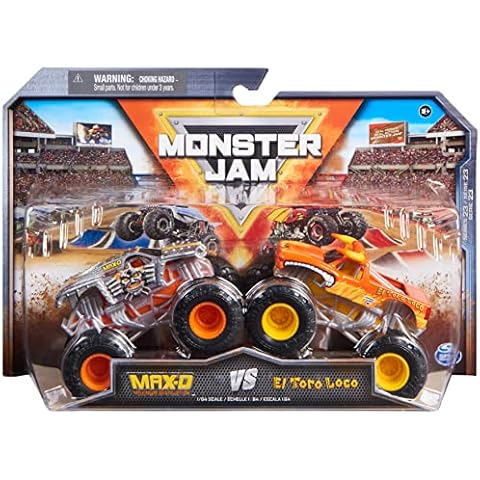 Monster Jam 6066633 Official Max-D vs. El Toro Loco Monster Trucks 1:64 Scale Die-Cast Kids Toy for Boys Cover