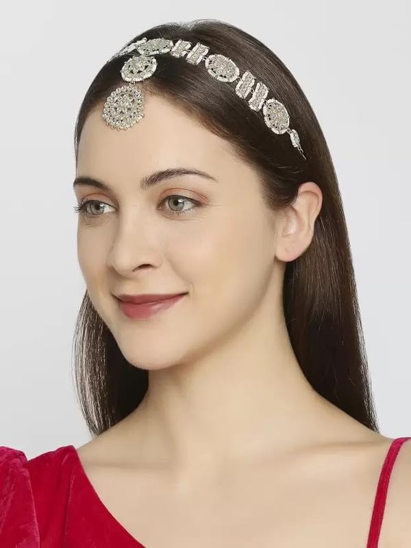 BRIJTRADING Bridal Tiara Wedding Clip/Pins/band/Juda Pin Hair Accessory Set