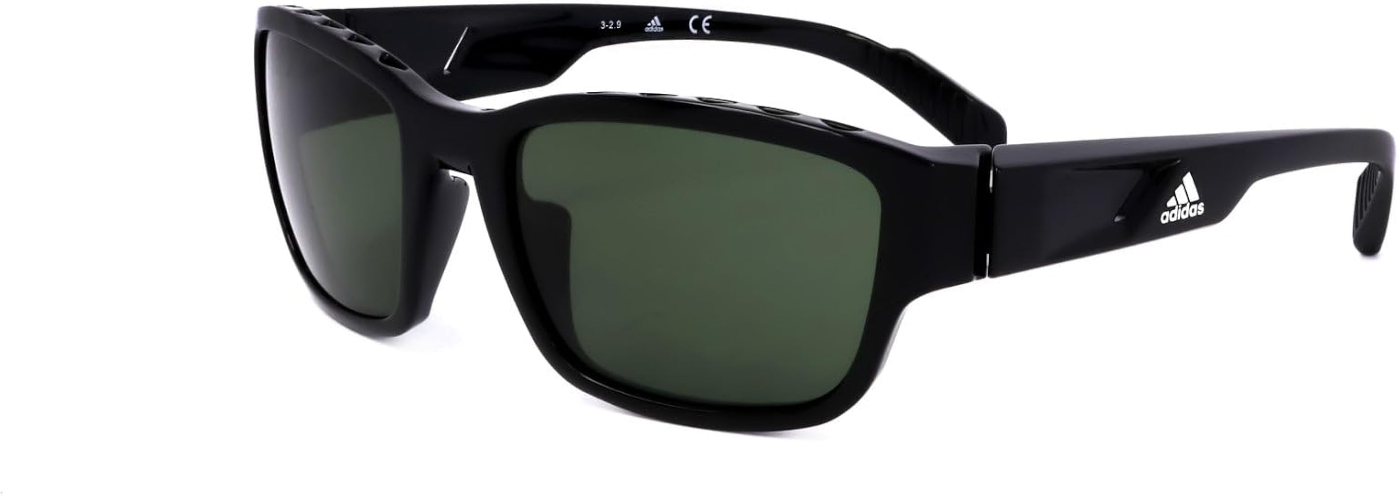 Amazon.com: Adidas SP0007 01N Sunglasses Men's Shiny Black/Green