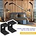 Dunzy 6 Pcs Black Hockey Stick Wall Mount Display Holder Display Hanger Ice Hockey Stick Mount for Wall Bracket for Home Office Storage Organizer Gifts(Simple Style)
