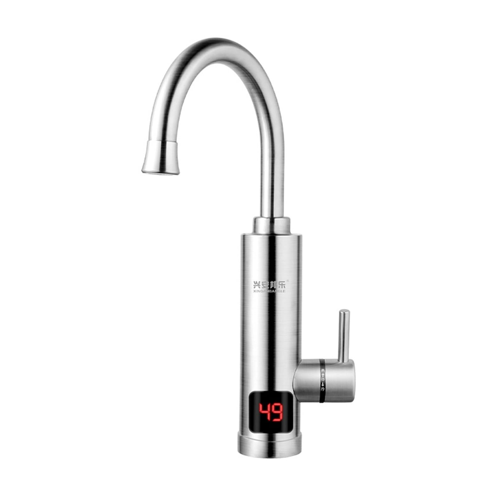 Robinet de cuisine électrique chauffe eau instantané noir et nickel