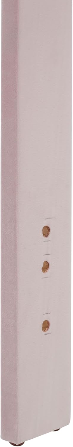SAFAVIEH Home Collection Saraya Pale Pink Velvet Curved Upholstered King Size Headboard