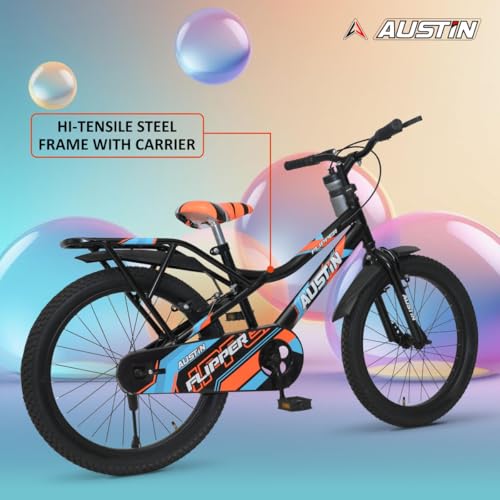 Image of Austin Flipper IBC Rigid Fork for Kids-Single-Speed Design Lightweight for Smooth Rides 20 T (inch) Road Cycle Black Orange