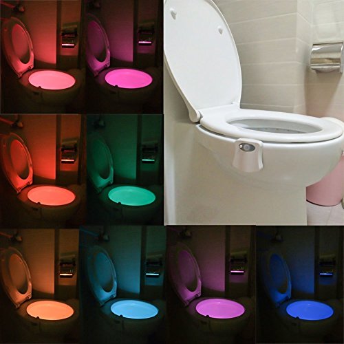 Stoga T003 Motion Sensor WC Nachtlicht, LED Toilette WC Nachtlicht Bewegung aktiviert/Light Sensitive Automatische LED WC Nacht Motion Sensor Badezimmerlampe