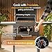 VonHaus Charcoal BBQ – Barbecue with Warming Rack, Adjustable Height, Temperature Gauge – Portable, Ash Catcher, Additional Storage Shelf, 2 Foldable Side Tables, Wheels – Grill Meat, Fish & Veg