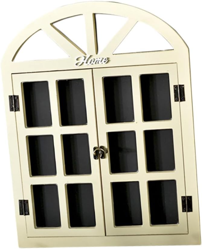 NUOBESTY Vintage Chalkboard Wall Decor Window Shape Message Board Erasable Sign