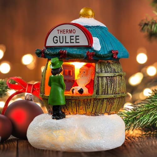 menolana Decoração de mesa de casinha de Natal, coleções de design criativo, ornamento de resina de