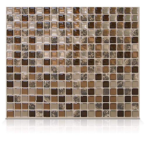 Smart Tiles Self Adhesive Wall Tiles - Minimo Roca Warm Brown Shades
