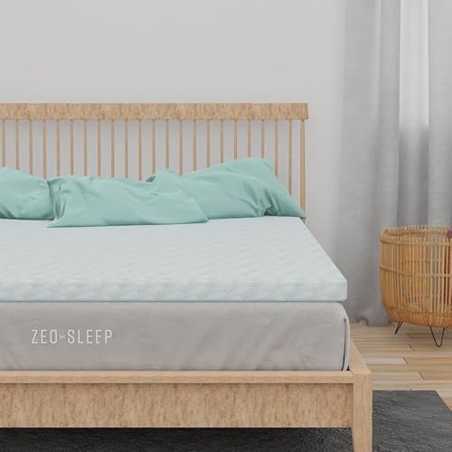ZEO-Sleep 1.5-inch Mattress Topper - Queen Size Memory Foam Mattress Topper - Balanced Support Mattress Topper for Back Discomfort 80 x 60 x 1.5 inches