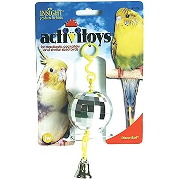 JW Pet Company Activitoy Disco Ball Small Bird Toy, Colors Vary
