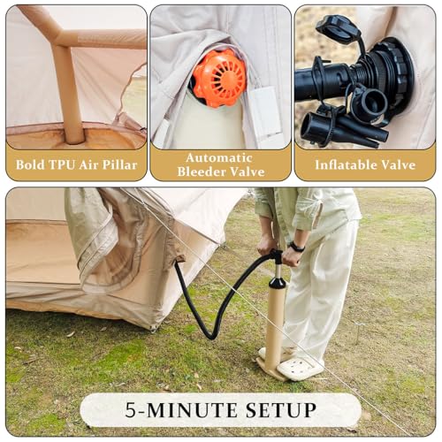 Carpa inflable para 4-6 personas, impermeable y rápida miniatura 7