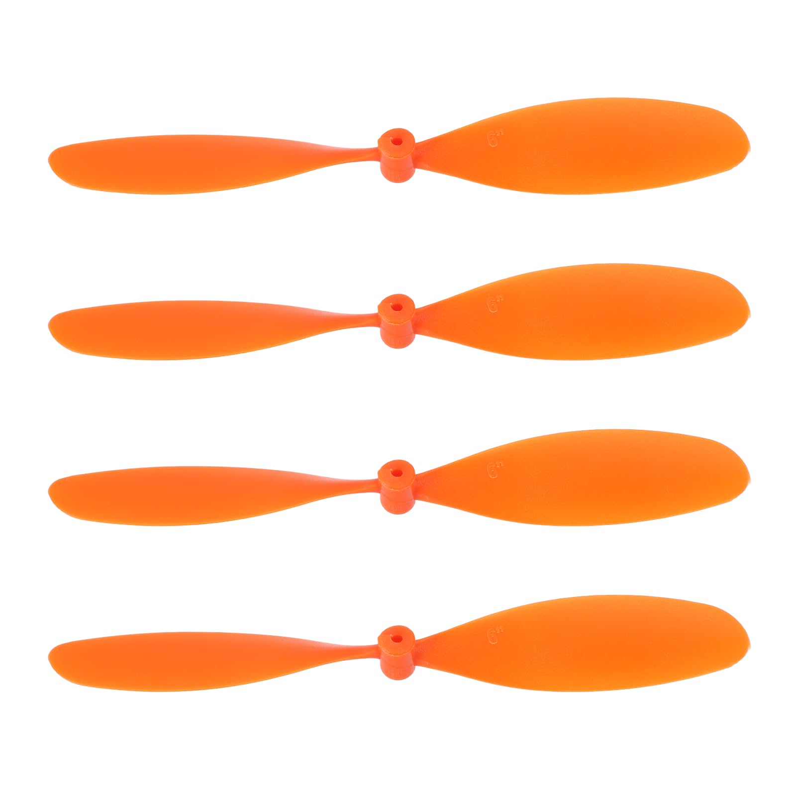 sourcing map Plastic Propeller, Propeller Props Blade Helicopter Kit 6" Fold Resistant for STEM Activities Powered Airplanes DIY Science(Orange, Pack of 4)