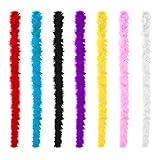 ▶ ▷ Paquete de valor: el paquete contiene 7 piezas de decoración de tiras de plumas, como muestran las imágenes, cantidad suficiente para satisfacer sus diferentes necesidades. Las plumas de colores suaves se pueden utilizar para proyectos de manualidades, joyas, atrapasueños, guirnaldas, ramilletes, pendientes, arreglos florales.