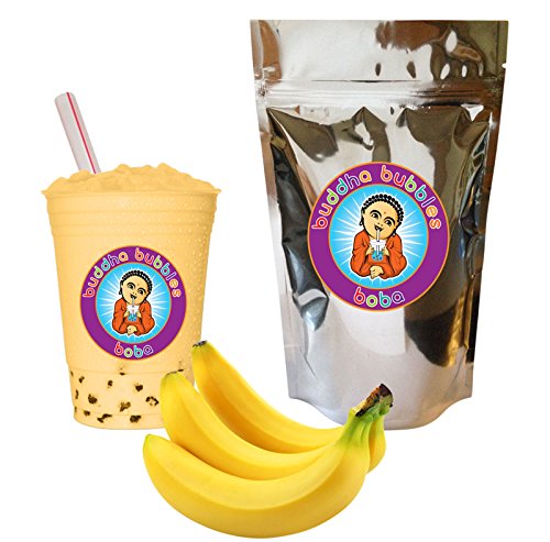 Banana Cream Boba Tea Drink Mix Powder By Buddha Bubbles Boba 10 Ounces (283 Grams)