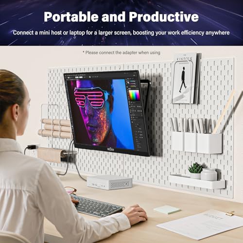 Image of 2K 180Hz Portable Gaming Monitor, 23.8 inch 2560x1440 QHD Fast IPS ∆E<2 100% sRGB Portable Monitor w /180 Adjustable Stand Type-C HDMI Eye Care External Second Screen for Laptop Phone PS4 PS5 Switch Xbox