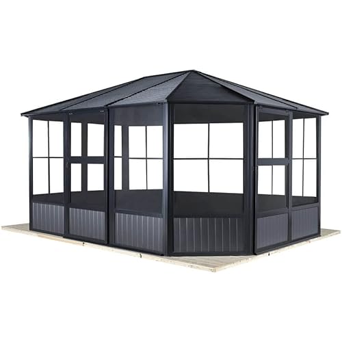 Sojag Outdoor 12' x 12' Charleston Solarium Outdoor Sunroom with Mosquito Nets