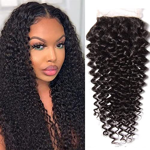 BLISSHAIR 4' X 4' Lace Closure Meches Perruque Bresilienne Lisse Cheveux Human Hair Kinky Curly (10“)