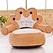 LLDEJUSH Poltrona A Sacco Chaise Bébé Enfant en Bas Âge Nid Bouffant Siège Enfants Siège Canapé Lavable Seulement Couverture Pas De Remplissage Enfants Pouf Dessin Animé Ours-Couronne Jaune