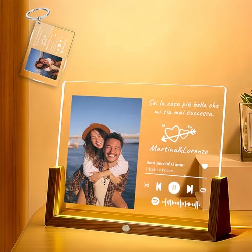 Regali Personalizzati Per Fidanzata/Fidanzato - Targa Spotify, Cornici Personalizzate In