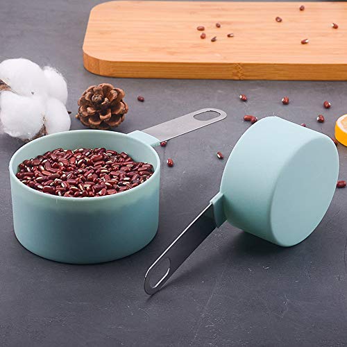 Olymajy Baking Measuring Cup Tools, Measuring Spoons, 8 stuks blauwe plastic maatbekers en lepels, keuken kookgerei voor vloeistoffen en vaste stoffen - Image 7