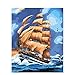 Puzzle De 1000 Piezas Para Adultos,Rompecabezas De Madera, Patrón De Velero De Mar Azul, Grandes Pinturas Intelectuales Educativas Niños Puzzle Juego Juguetes Regalo Para La Decoración De La Pared