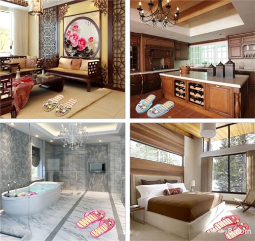 Generic Chinese Slippers, Chinese Slippers For Women, Breathable Mesh Chinese, Floral Chinese Mesh Slippers4