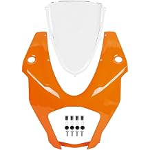 Front Headlight Cover Windscreen Windshield For KTM RC 125 RC200 RC390 2022 2023 2024 Motorcycle Headlamp Fairing Wind ScreenOrange-C
