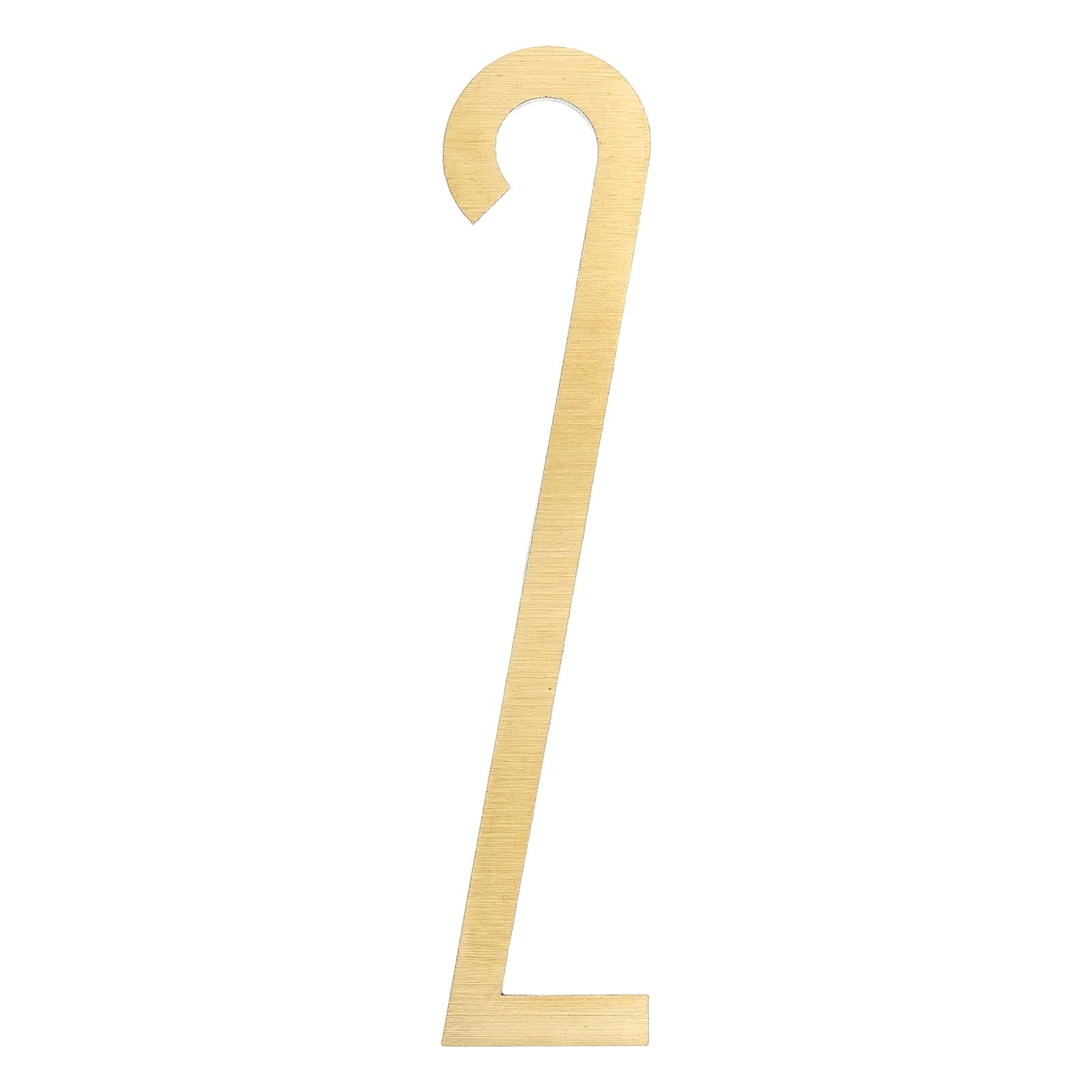 sourcing map 10cm Height Solid Brass House Numbers for Outside, Nordic Self Adhesive Mailbox Numbers for Wall Decor, Door Apartment Office Hotel Room Street Address, Easy to Stick (Numeric 2)
