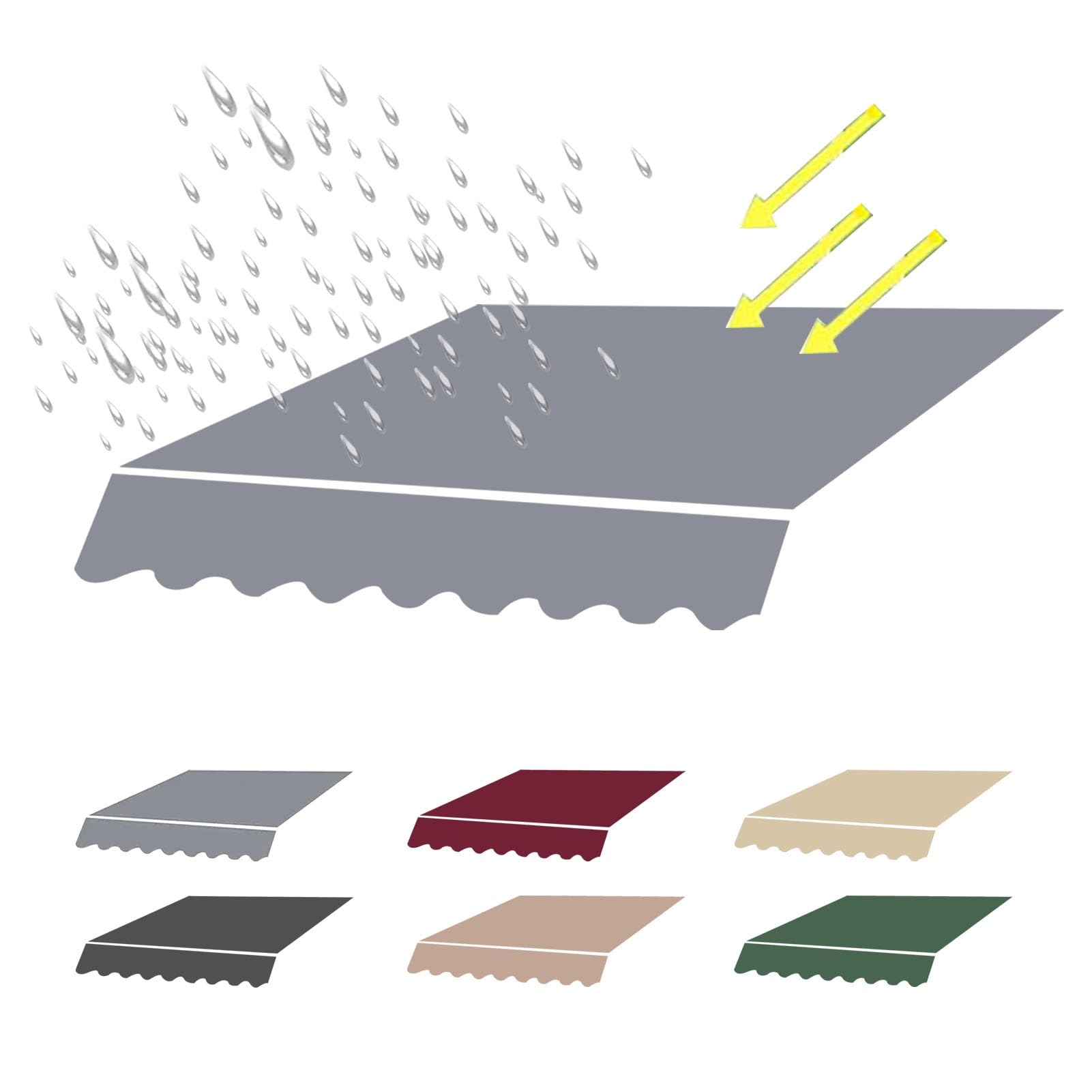 Tissu d'ombrage pour store rétractable contre la pluie et la chaleur de terrasse