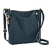 Fossil-Womens-Tara-Leather-Crossbody-Purse-Handbag Fossil Women's Tara Leather Crossbody Purse Handbag, Vintage Indigo