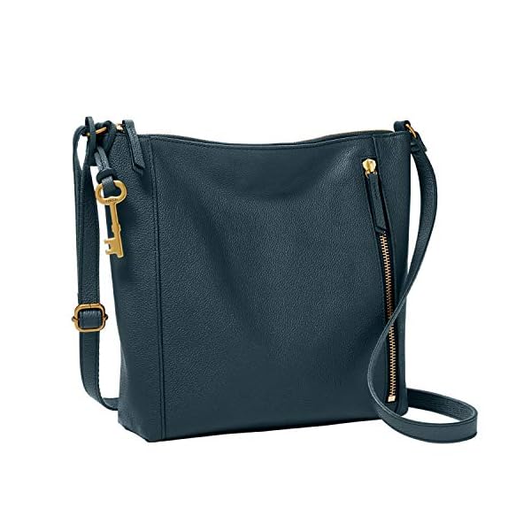 Fossil-Womens-Tara-Leather-Crossbody-Purse-Handbag Fossil Women's Tara Leather Crossbody Purse Handbag, Vintage Indigo