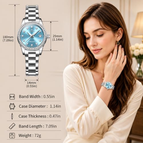 Image of OLEVS Watches for Women Automatic Luxury Waterproof Business No Battery
