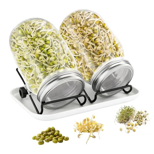 MFUSUL Barattolo Germogliatore Set, 2X 750ml Germogliatore in Vetro, 2X