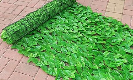 Amazon Lr Store グリーンフェンス 緑のカーテン 目隠し リーフフェンス フェイクグリーン リーフラティス ガーデンフェンス ハードネットタイプ 日よけ サンシェード 1m 3m 1 グリーンカーテン