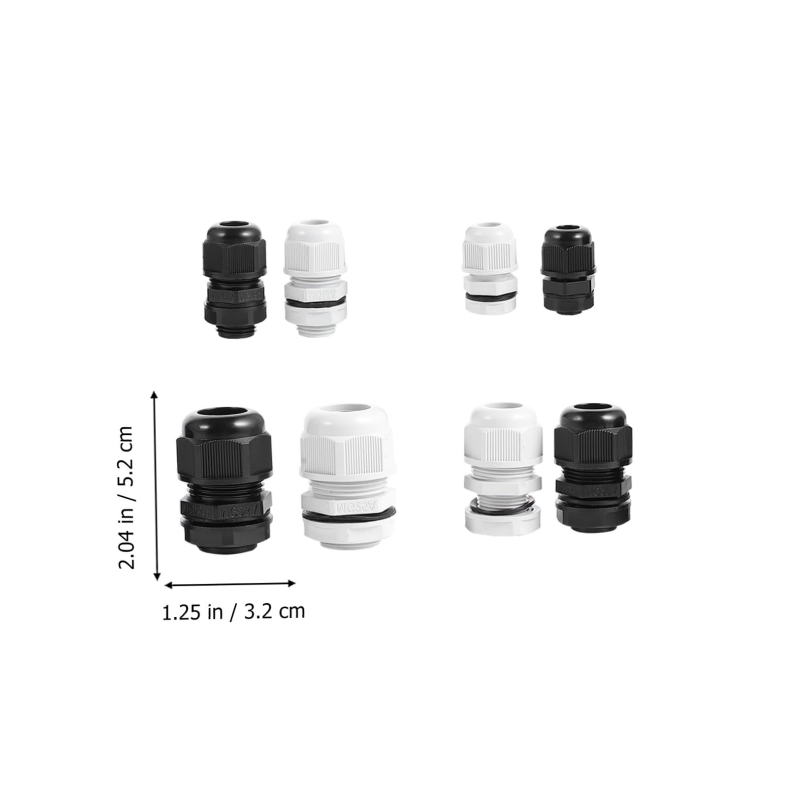 SHINEOFI 40piezas Prensaestopas Conector De Cable Para Conector Estanco Para Prensaestopas De Plástico Cables
