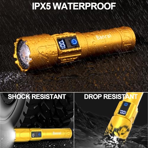 Image of Tactical Flashlight Super Bright High Lumens Rechargeable LED Flash Light